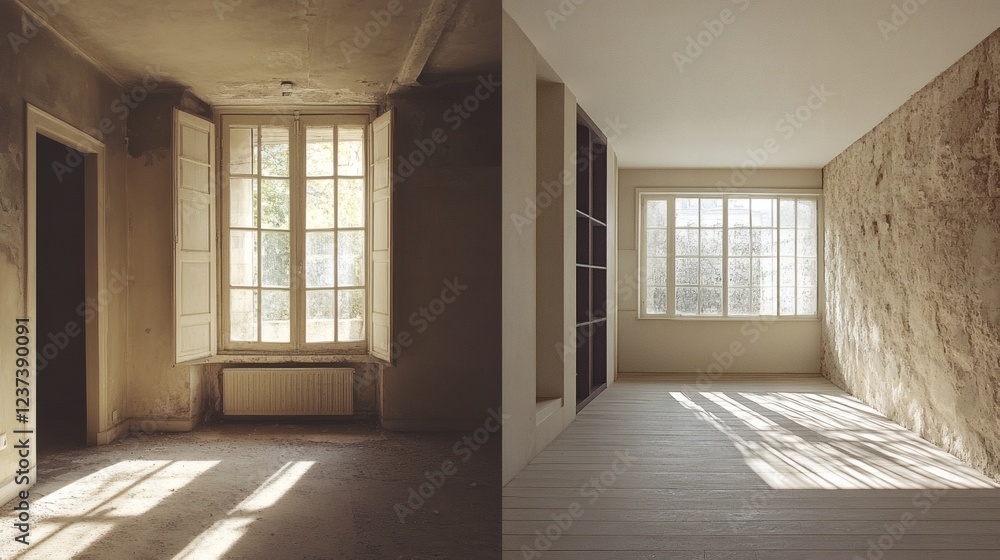 Before & After Room Renovation From Derelict to Modern Interior Before & After Room Renovation From Derelict to Modern Interior