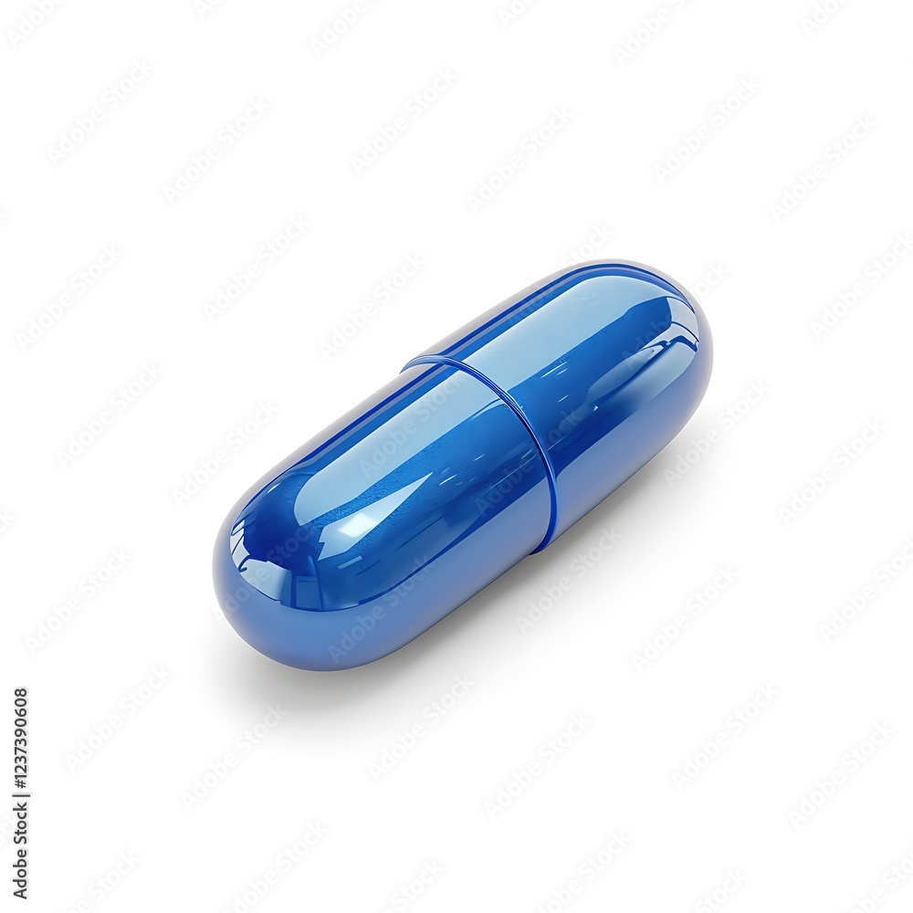 Blue pill isolated on white background Blue pill isolated on white background