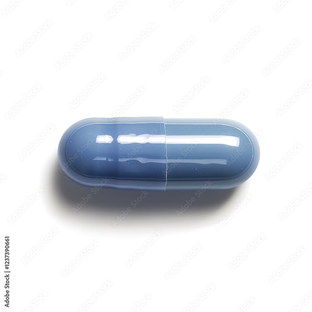 Blue pill isolated on white background Blue pill isolated on white background