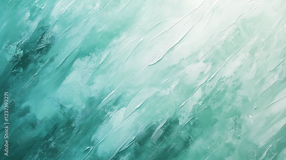 Obraz premium Abstract Teal and White Paint Texture Background