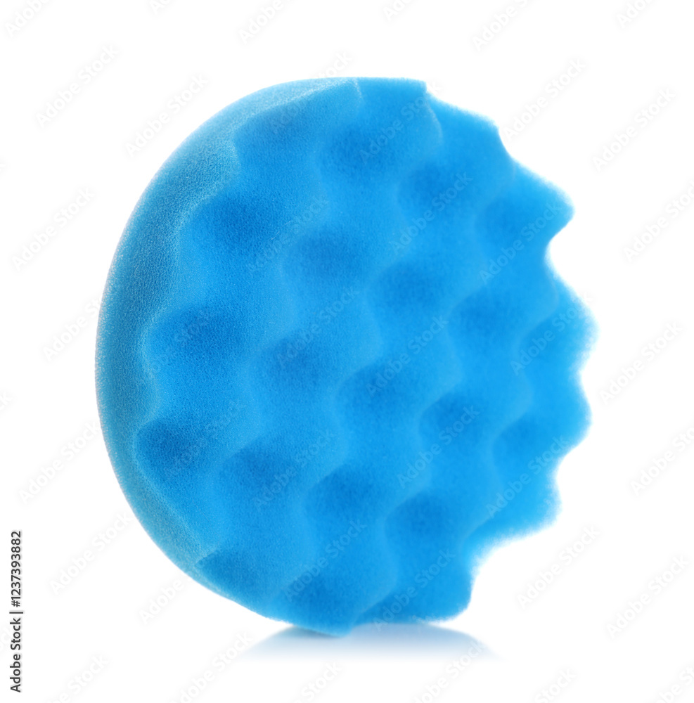One orbital polisher pad isolated on white One orbital polisher pad isolated on white