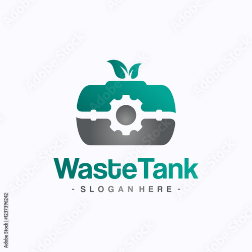 Septic tank icon vector. House maintenance logo design template.