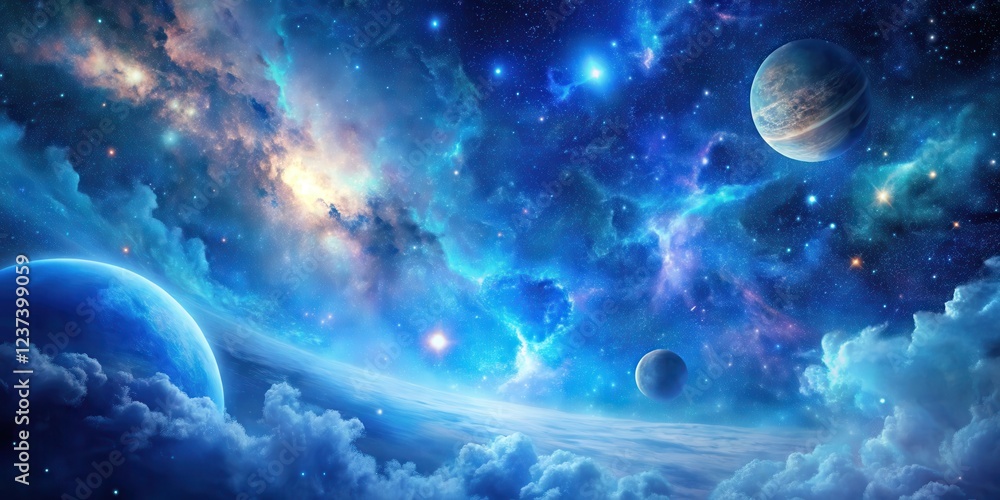 Cosmic Dreams Blue Background, space, cosmos, space Cosmic Dreams Blue Background, space, cosmos, space