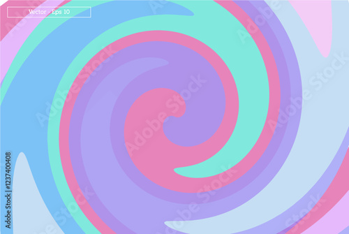 Colorful wave design that swirls and blends in soft colors with the main color being purple
