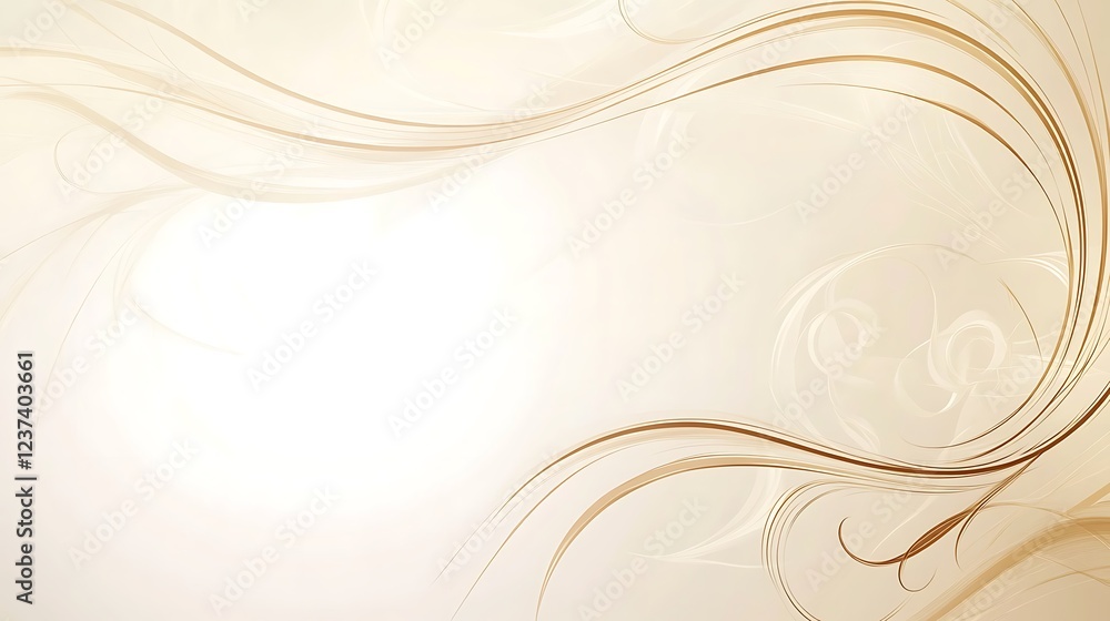 Elegant Beige Abstract Swirls Background Design Elegant Beige Abstract Swirls Background Design