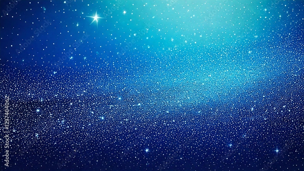 Fototapeta premium 魔法のようなキラキラ 宇宙風背景素材 16:9サイズ AI生成素材 ブルー
