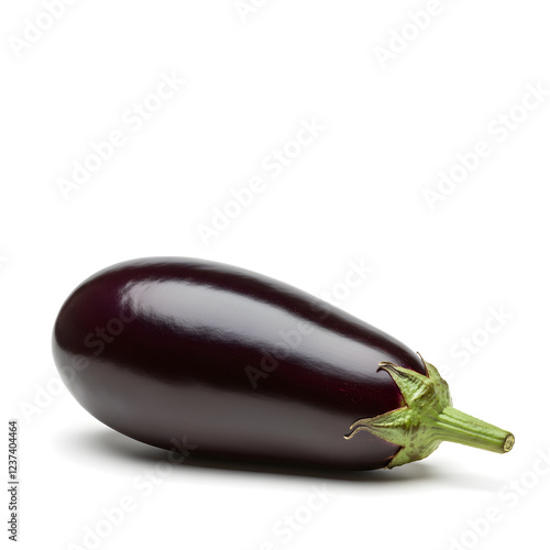 Fresh Purple Eggplant With Glossy Skin Ready For Culinary Use In Delicious Dishes Isolated Background