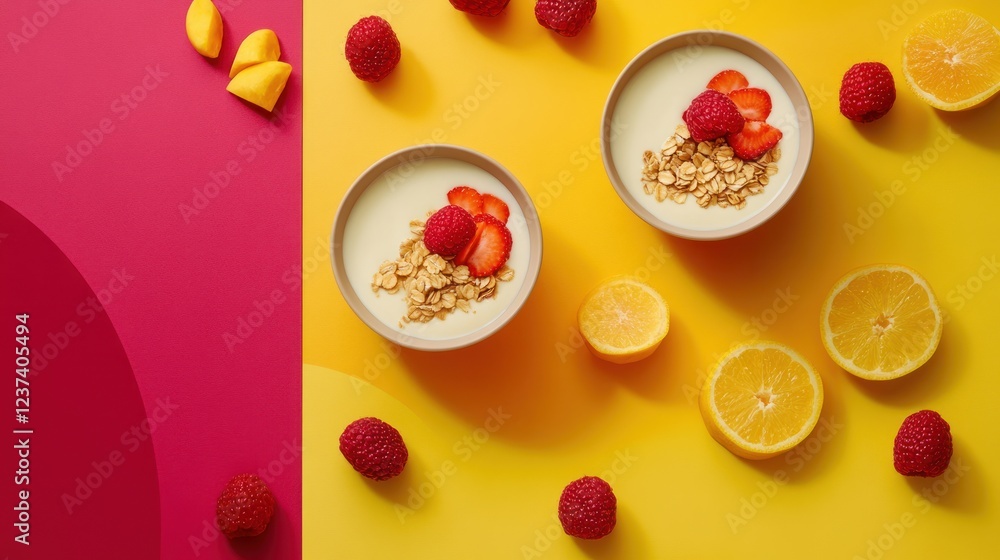Delicious and Healthy Yogurt Parfait with Fresh Fruit Delicious and Healthy Yogurt Parfait with Fresh Fruit