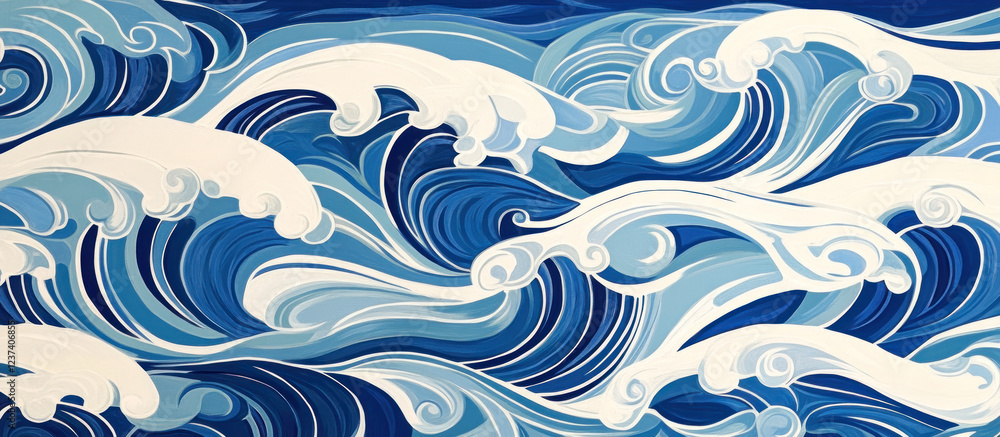 Abstract Pattern Rolling Blues in the Sea Abstract Pattern Rolling Blues in the Sea