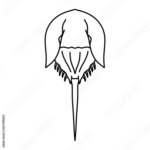 horseshoe crab vector illustration icon Isolated on White Background