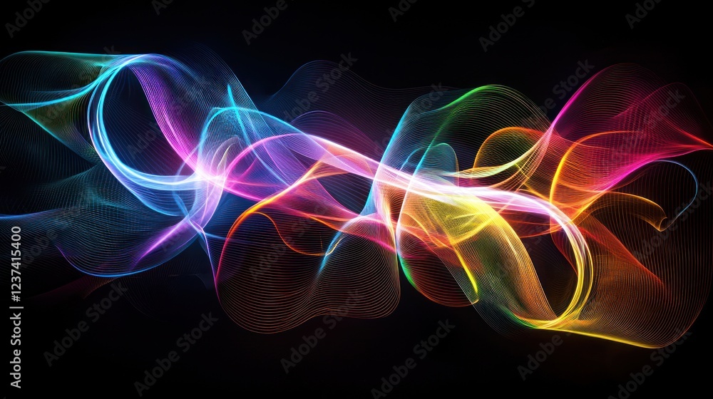 Fototapeta premium Vibrant Colorful Abstract Wave Background