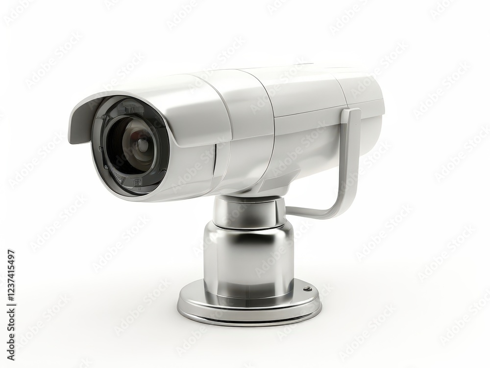 the AI Image Generator, Camera On Red Background For Home Or Business Security the AI Image Generator, Camera On Red Background For Home Or Business Security