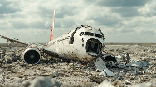 Crash Aftermath: A severely...