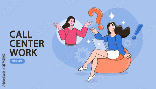 woman with question mark and light bulb. Woman thinking - trying to find a solution. Girl is confusing. Problem solving concept. Creative idea. flat vector design illustration.