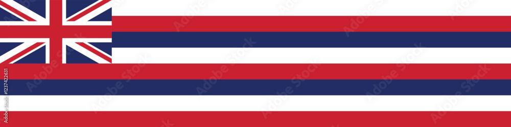 Hawaii flag long banner digital vector illustration Hawaii flag long banner digital vector illustration