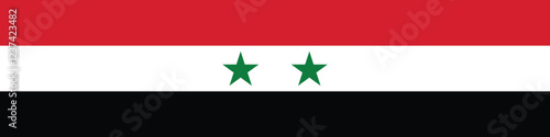 Syria flag long banner digital vector illustration photo