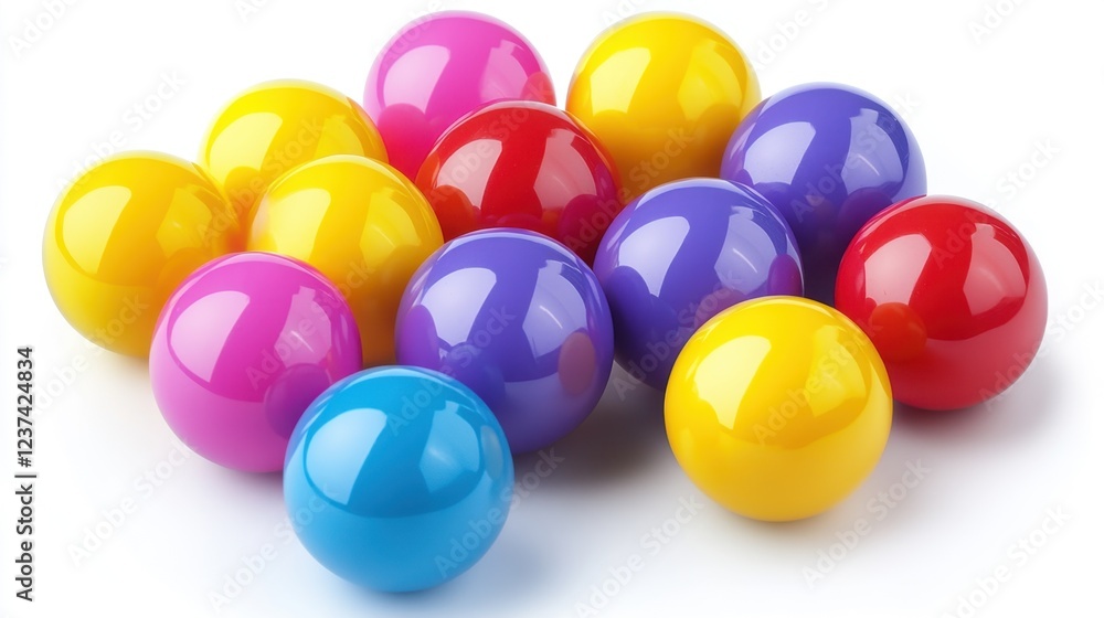 Multicolored glossy balls piled together Multicolored glossy balls piled together