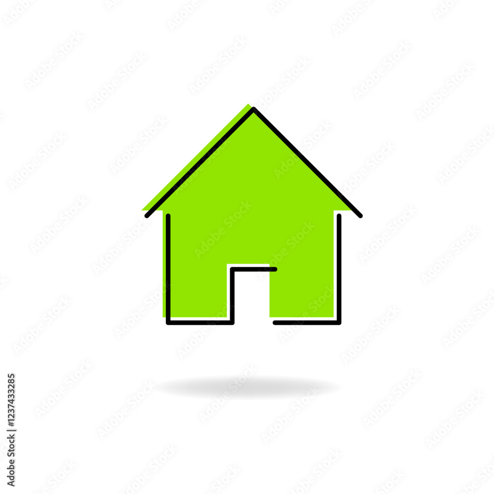 Green house icon vector design with thin lines Green house icon vector design with thin lines