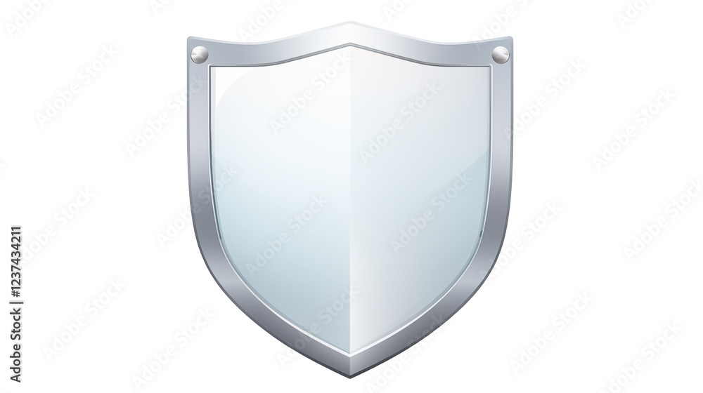 Silver Shield Icon Security Protection Safety Concept Silver Shield Icon Security Protection Safety Concept