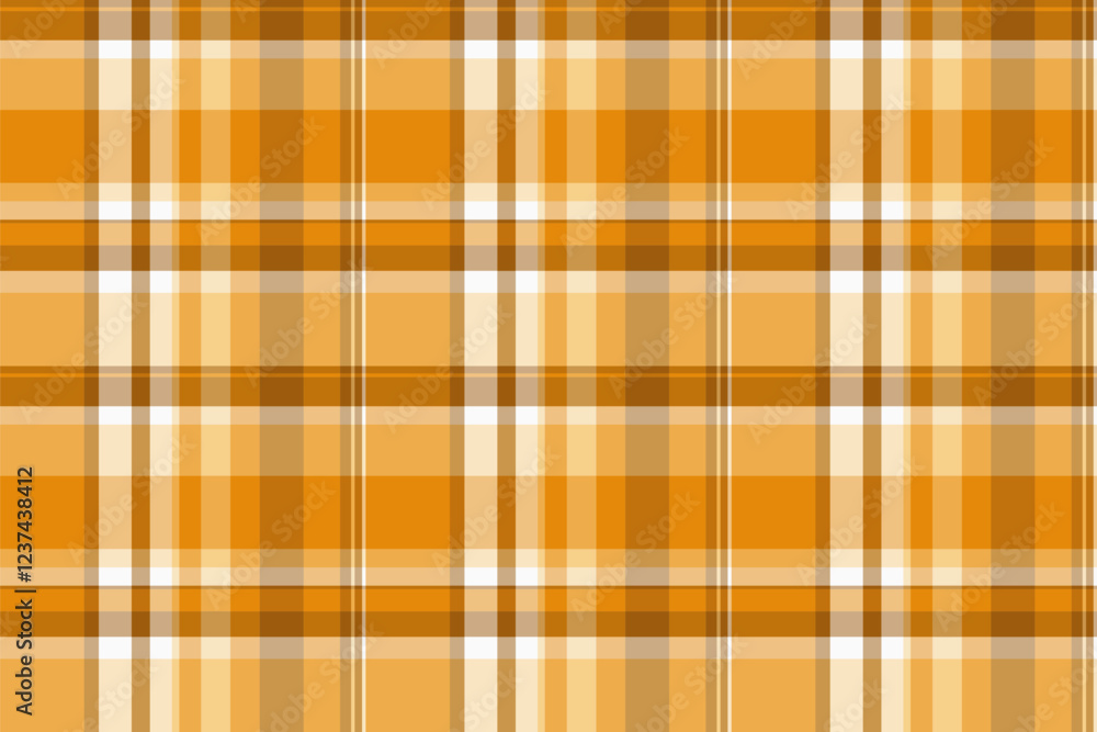 Ornate plaid pattern background, kingdom textile seamless tartan. Pajamas vector check texture fabric in orange and amber colors. Ornate plaid pattern background, kingdom textile seamless tartan. Pajamas vector check texture fabric in orange and amber colors.