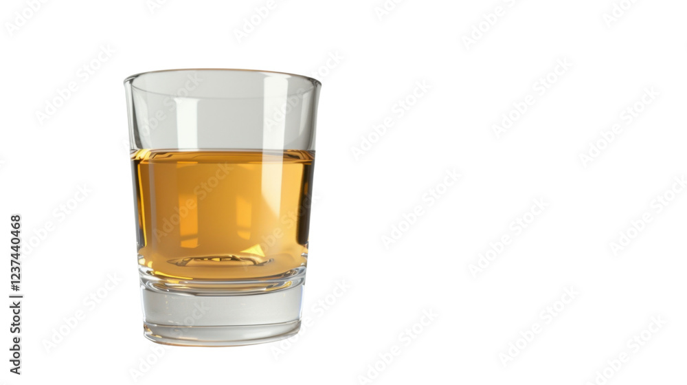 Glass containing whiskey on transparent background Glass containing whiskey on transparent background