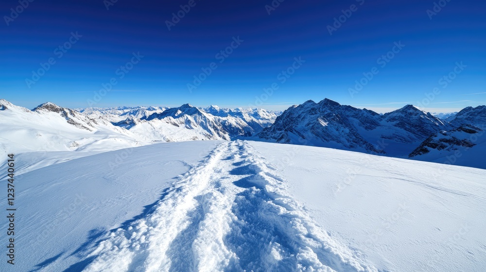 Alpine Majesty: A Snowy Path to Panoramic Peaks Alpine Majesty: A Snowy Path to Panoramic Peaks