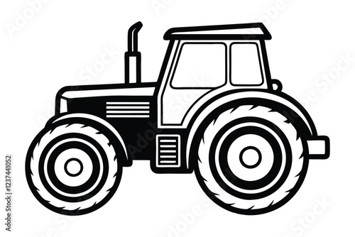 tractor isolated on white background