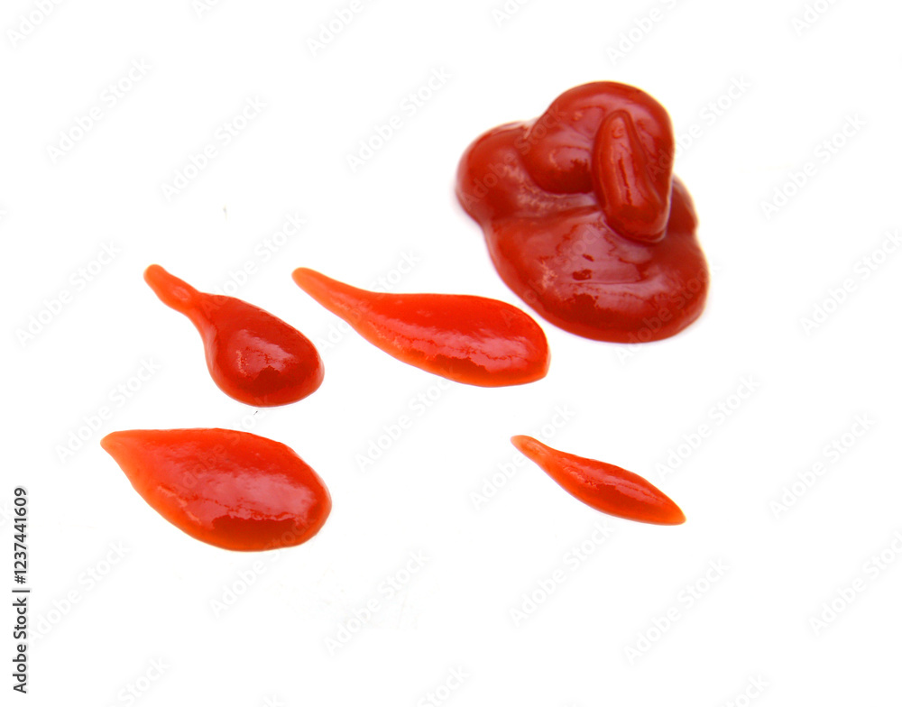 Ketchup isolated on white background Ketchup isolated on white background