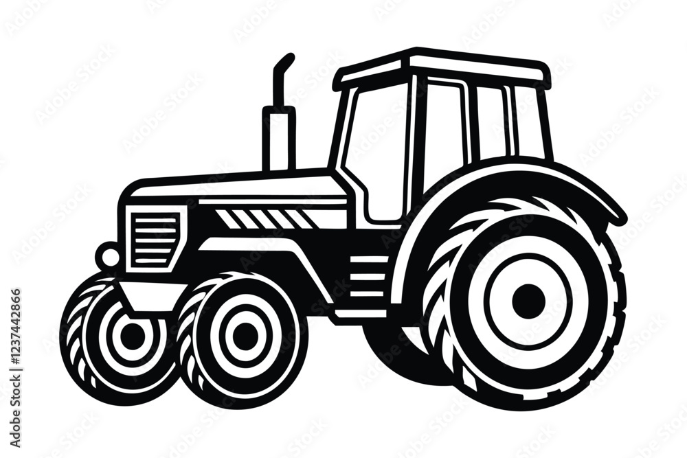 tractor vector illustration on white background tractor vector illustration on white background