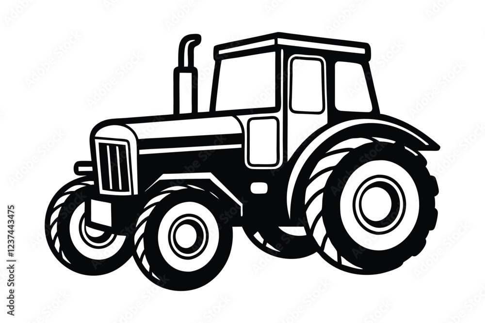 tractor vector illustration on white background tractor vector illustration on white background