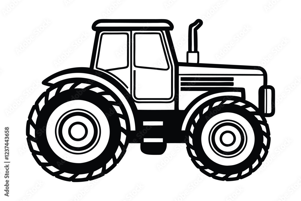 tractor vector illustration on white background tractor vector illustration on white background