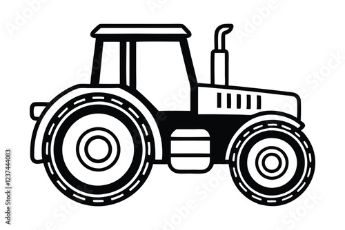 tractor vector illustration on white background