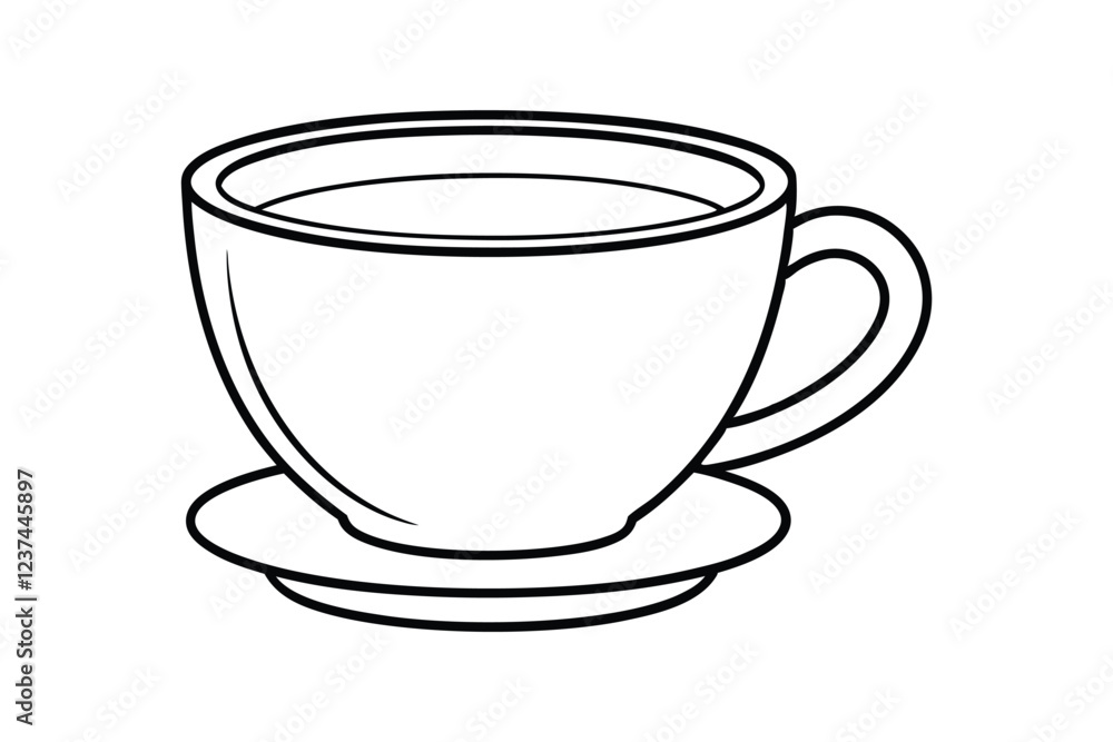 coffee cup icon line art vector illustration coffee cup icon line art vector illustration
