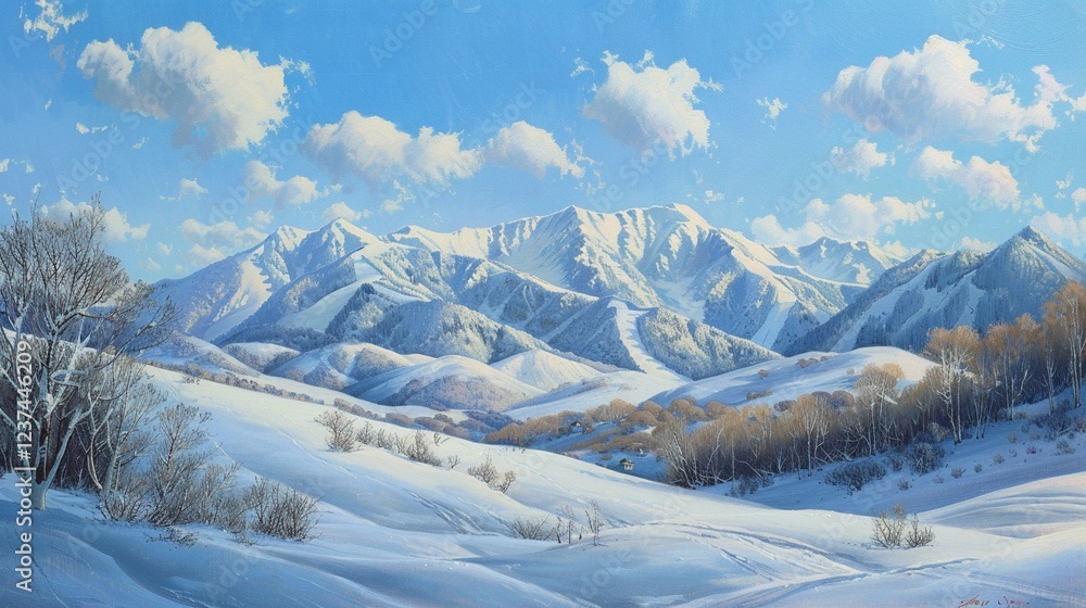 Fototapeta premium 理想的な冬の風景8
