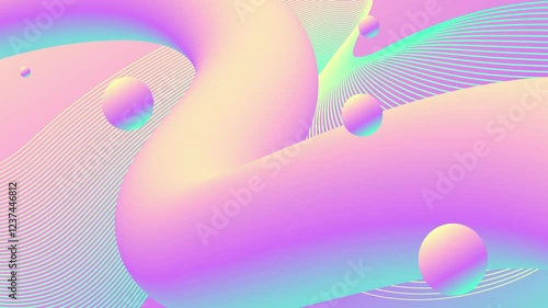 A soft color fluid abstract background in motion graphic. Pastel color combination. Fit for cover, banner, poster, backdrop.