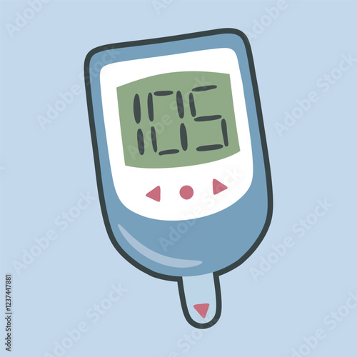 digital indicator tool with outline flat vector design.