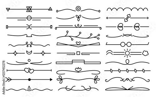 Monochrome glyph divider with sharp black lines on a light background. High contrast abstract design, ideal for digital and print use. Minimalistic and clean composition with precise edges