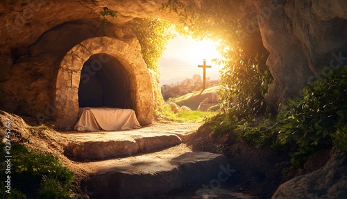 Wallpaper Mural Empty Tomb Sunrise Resurrection Cross Hope Torontodigital.ca