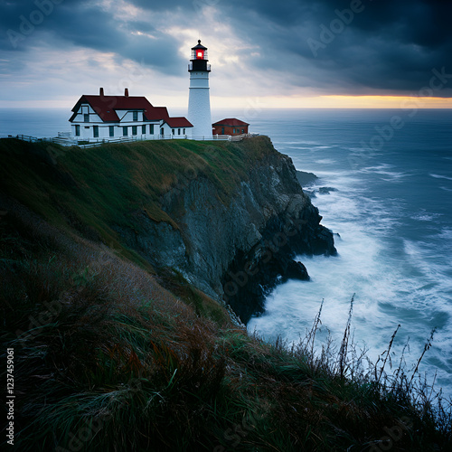 Lighthouse by the Ocean, Ocean Lighthouse
Coastal Beacon
Lighthouse View
Light in the Dark
Coastal Beauty
Guiding Light