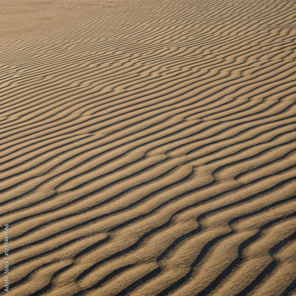 Rippling Sand Patterns in Golden Light Rippling Sand Patterns in Golden Light