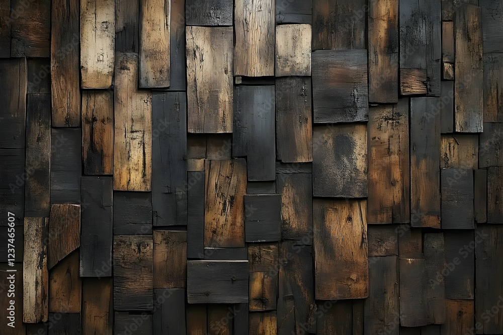 Rustic Wood Wall Texture: A rich tapestry of reclaimed wood planks, varying in shades of brown and black, creates a stunning rustic wall texture. Rustic Wood Wall Texture: A rich tapestry of reclaimed wood planks, varying in shades of brown and black, creates a stunning rustic wall texture.