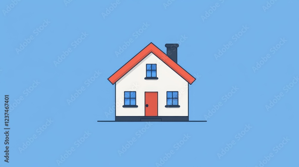 custom made wallpaper toronto digitalHome illustration digital design minimalist artwork blue background conceptual view