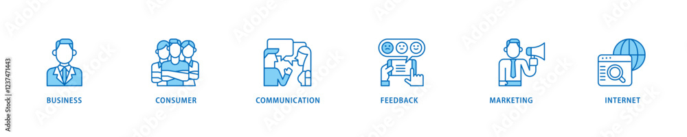 B2C icon set flow process which consists of business, consumer, communications, feedback, marketing, and internet icon live stroke and easy to edit . B2C icon set flow process which consists of business, consumer, communications, feedback, marketing, and internet icon live stroke and easy to edit .