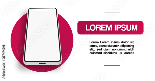 Vector design of smartphone with perspective