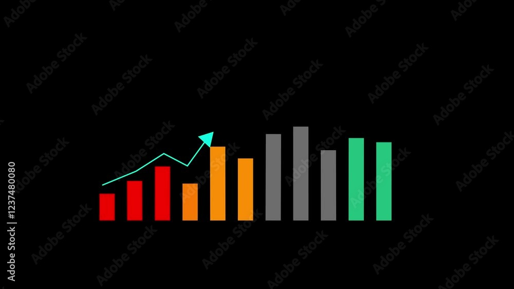 An upward trending graph signifying growth and progress in a business context business analyzing data with graphs animation business report visualization business which could represent a positive An upward trending graph signifying growth and progress in a business context business analyzing data with graphs animation business report visualization business which could represent a positive