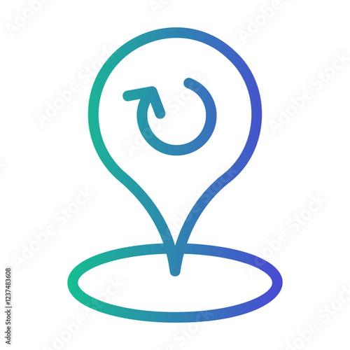 maps Line Gradient Icon