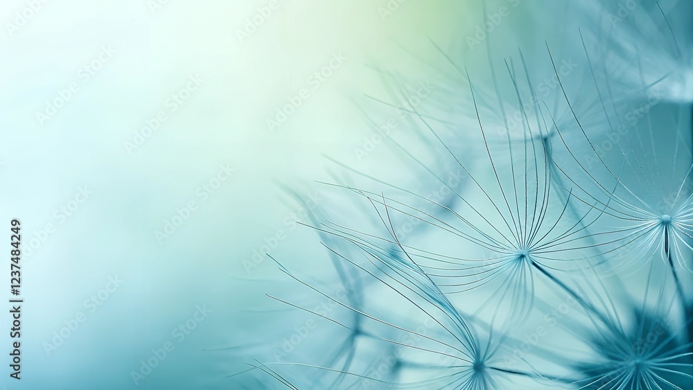 Soft dandelion seed texture with bright, airy design and natural fractal patterns Soft dandelion seed texture with bright, airy design and natural fractal patterns