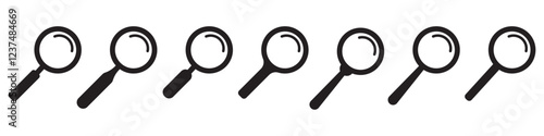 Wallpaper Mural Magnifying glass icon, search icon Vector Illustration, Magnifying glass set, Zoom symbol, zoom lens sign, scan search symbol isolated, search symbol for web icons flat vector illustration Torontodigital.ca