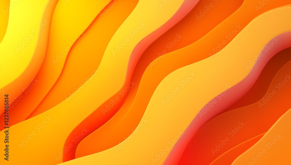 Abstract orange waves background texture