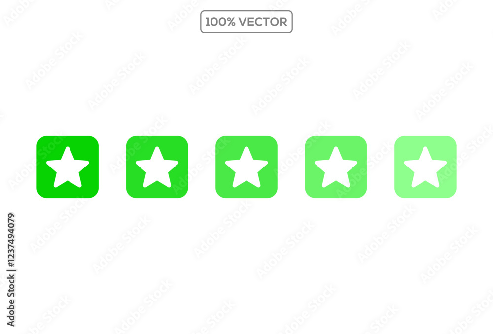 Green product review stars business element icons Green product review stars business element icons